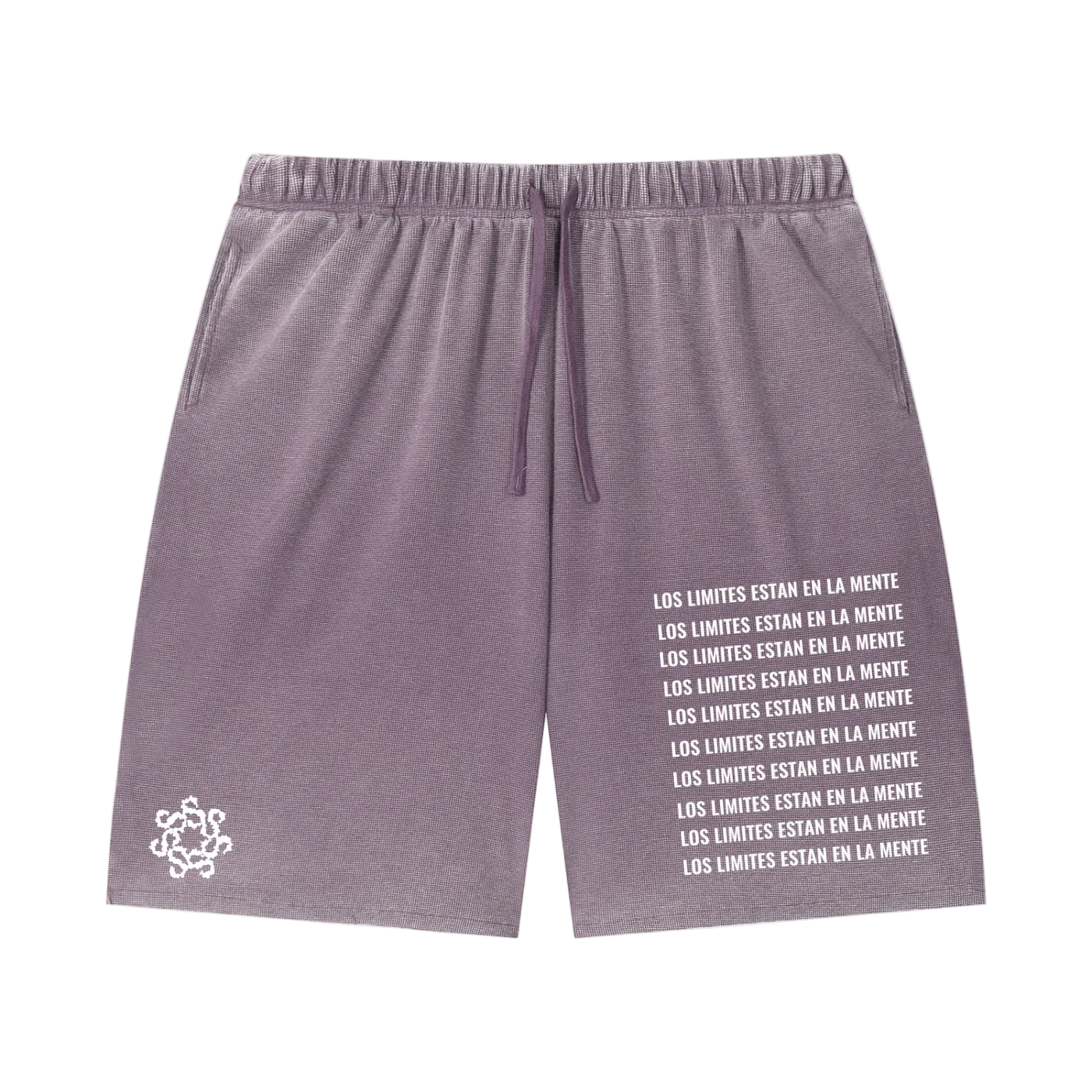 Unisex Vintage Wash Sunfade Waffle Raw Hem Shorts