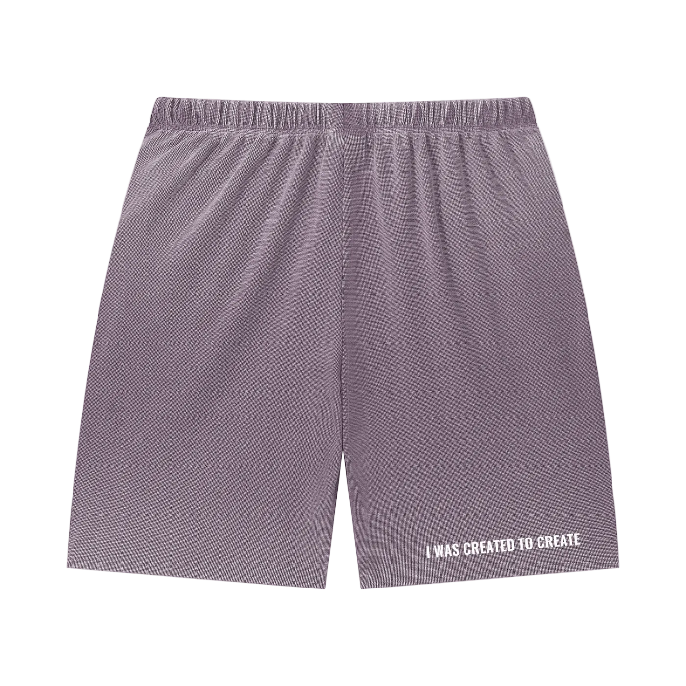 Unisex Vintage Wash Sunfade Waffle Raw Hem Shorts