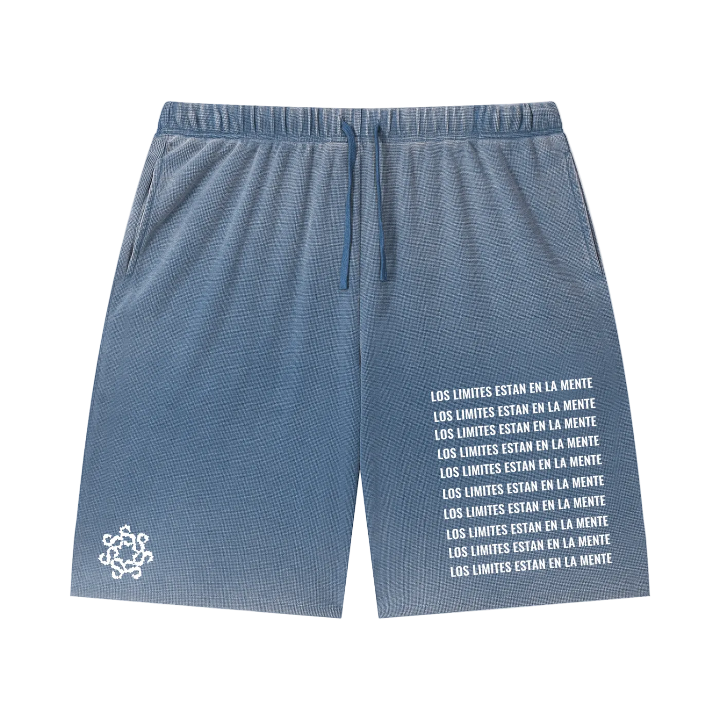 Unisex Vintage Wash Sunfade Waffle Raw Hem Shorts