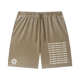 Unisex Vintage Wash Sunfade Waffle Raw Hem Shorts