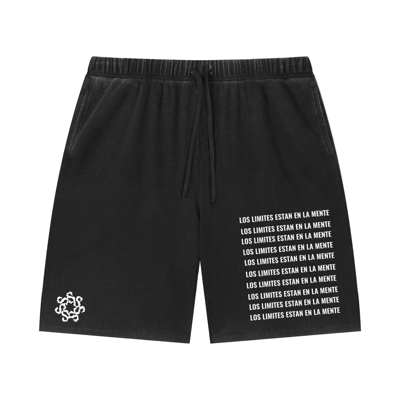 Unisex Vintage Wash Sunfade Waffle Raw Hem Shorts